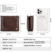 Men’s RFID Blocking Leather Wallet, Card Holder with Zipper Coin Purse