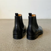Handmade Men's Black Premium Leather Chelsea Boots
