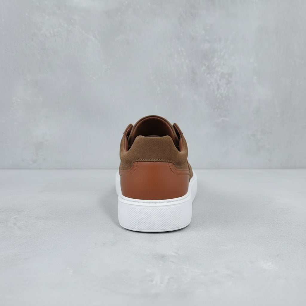 Men's Brown Suede Slip-On Sneakers