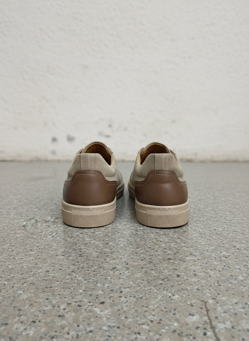 Men's Tan Suede Slip-On Sneakers