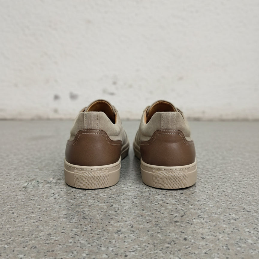 Men's Tan Suede Slip-On Sneakers