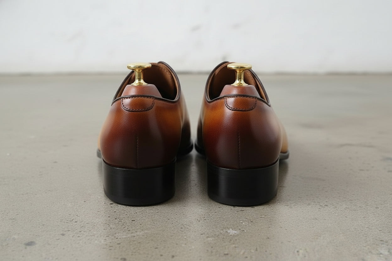 Handcrafted Men's Brown Brogue Shoes
