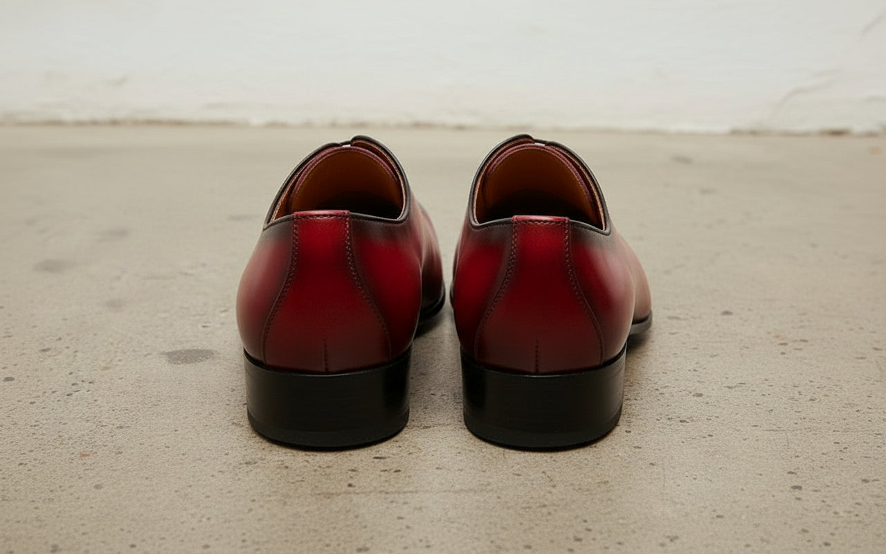 Handcrafted Red Brogue Dress Footwear