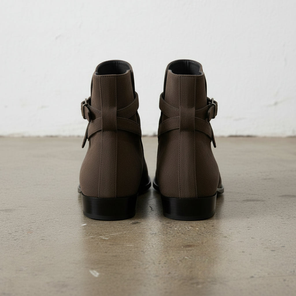 Handmade Men's Cow Suede Jodhpur Boots