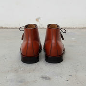 Handmade Men's Lace Up Boots, Brown Leather Boots for Men, Chukka Boots