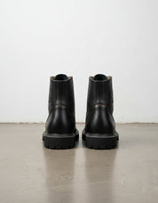 Men's High Ankle Biker Boots in Genuine Calf Leather