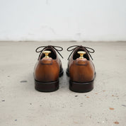 Men's Brown Wingtip Leather Brogue Dress Shoes
