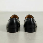 Handmade Black Leather Moccasins, Men's Tuxedo Shoes