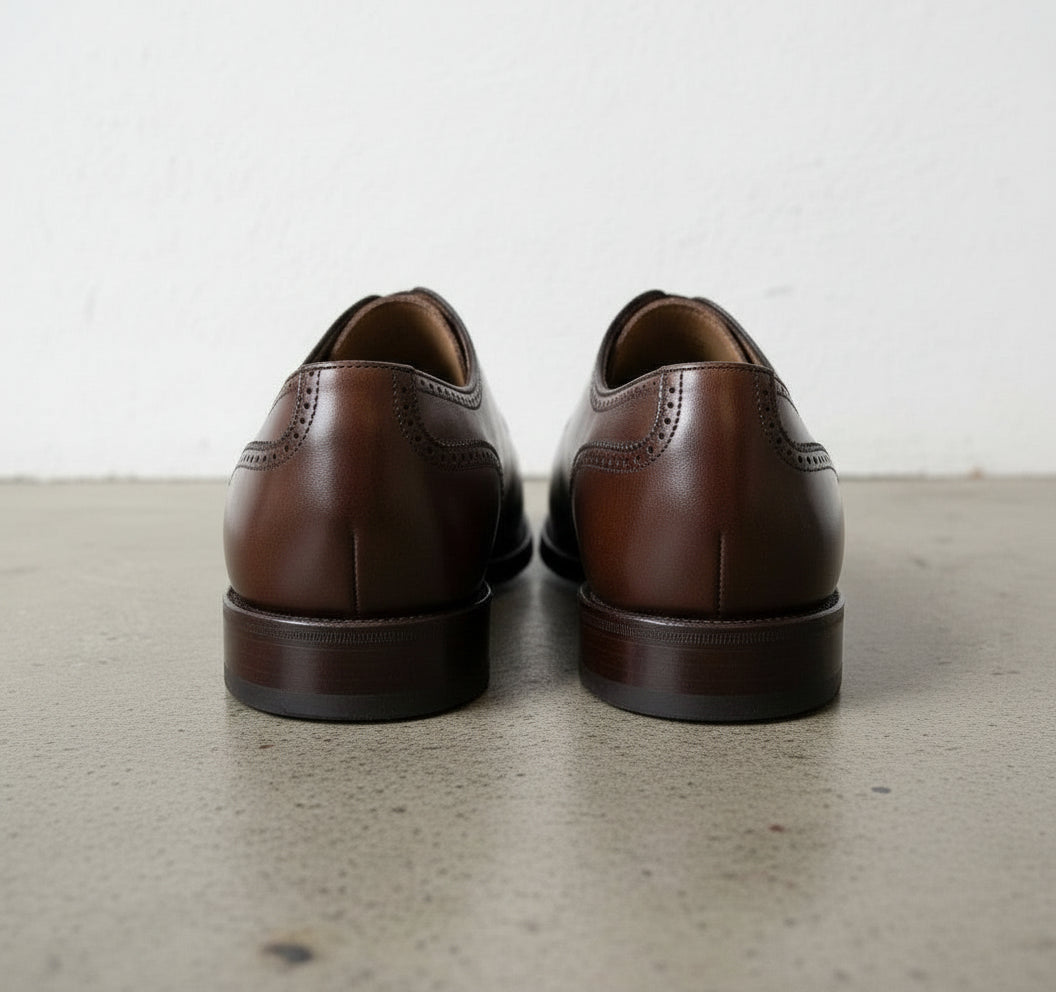 Men's Brown Leather Oxford Brogue Formal Shoes