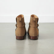 Handcrafted Beige Suede Jodhpurs Men's Boots