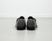 Handmade Men's Gray wingtip monk shoes, Leather dress shoes for men