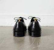 Handcrafted Men's Black Alligator Oxford Shoes
