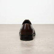 Handcrafted Men's Dark Brown Leather Brogue Dress Shoes