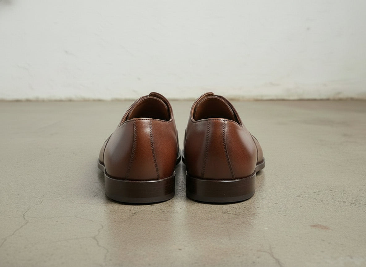 Handmade Mens Brown Oxfords Leather Dress Shoes, Men Formal Lace Up Shoes