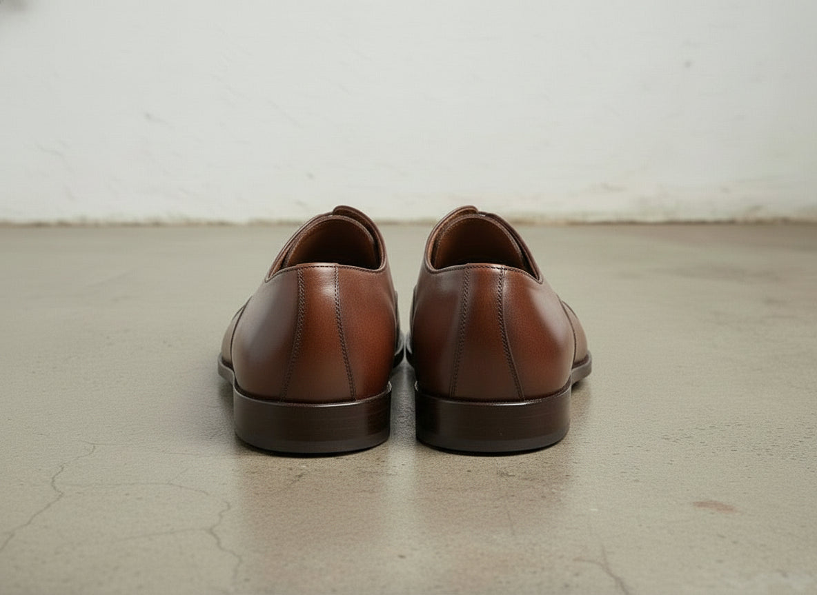 Handmade Mens Brown Oxfords Leather Dress Shoes, Men Formal Lace Up Shoes