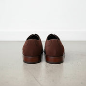 Handcrafted Men's Brown Suede Brogue Dress Shoes