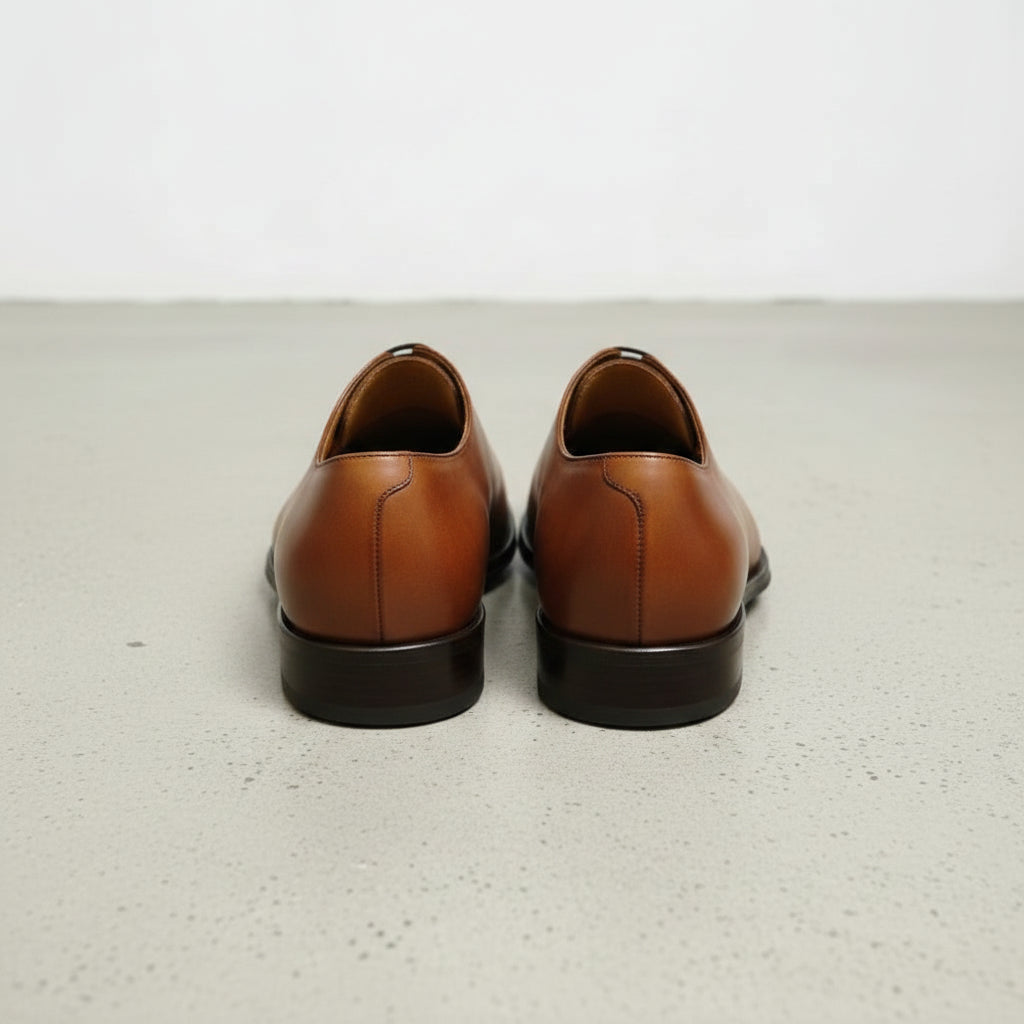 Handcrafted Men's Brown Oxford Dress Shoes