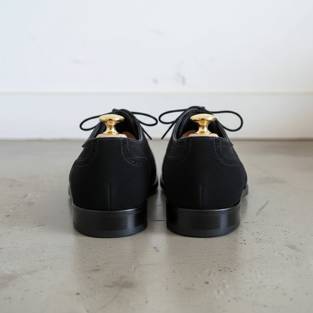 Handmade Mens Black Suede Shoes, Mens Black Oxfords Dress Shoes