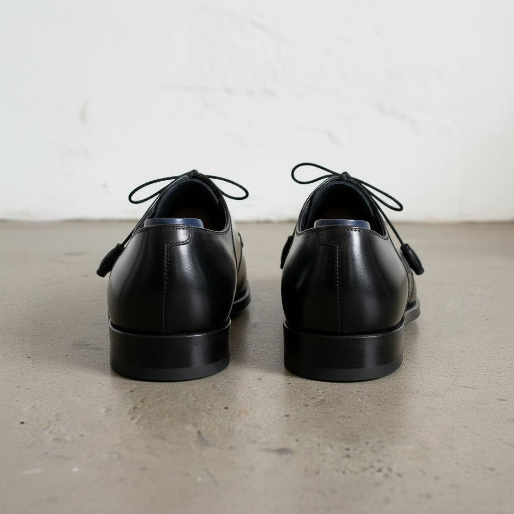 Handcrafted Men's Black Oxford Dress Shoes