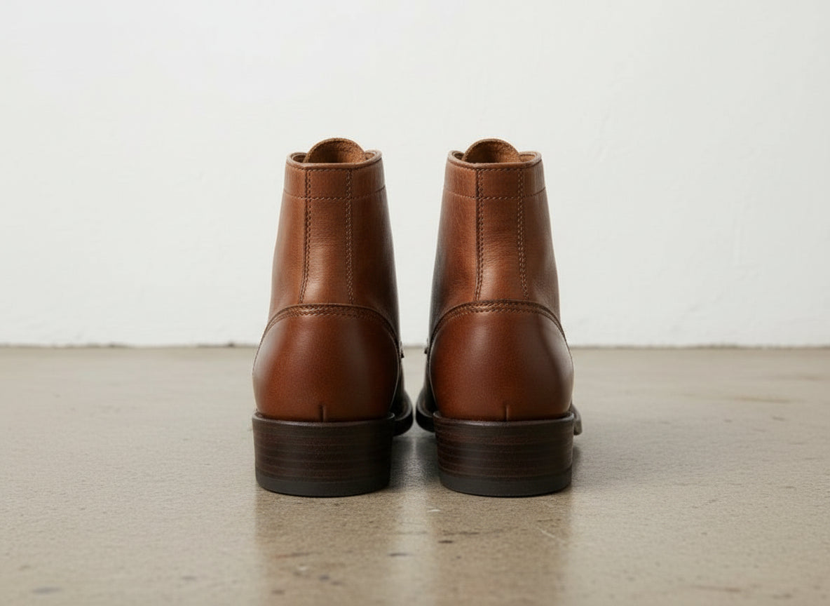 Handmade Men's Brown Lace Up  Ankle Boots