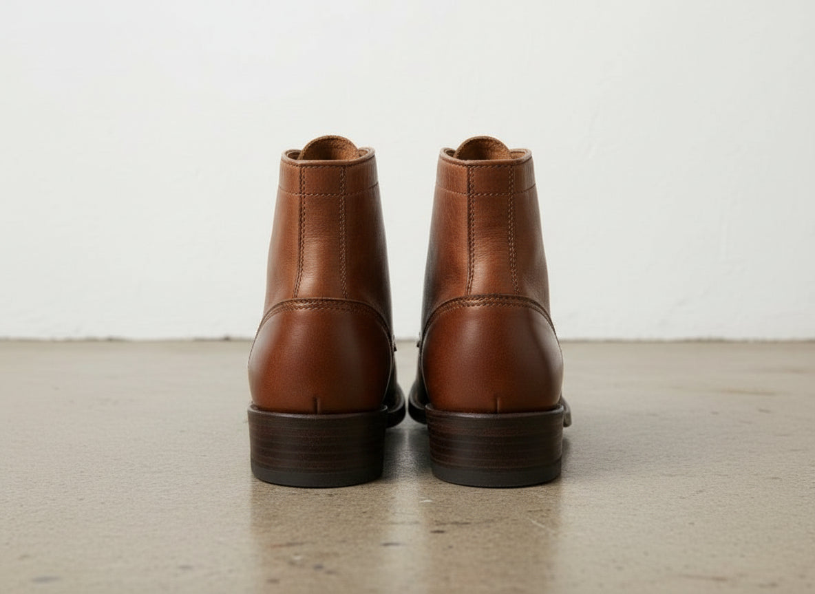 Handmade Men's Brown Lace Up  Ankle Boots