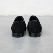 Handcrafted Men's Black Suede Oxford Shoes