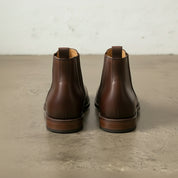 Handmade Men's Brown Leather Chelsea Ankle Boots