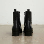 Handmade Men's Leather Crocodile-pattern Ankle Boots