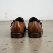 Handmade Men's Leather Monk Strap Shoes