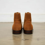 Handcrafted Men's Tan Suede Lace-Up Ankle Boots