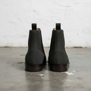 Handmade Men's Charcoal Suede Chelsea Ankle High Boots