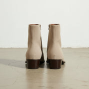Handmade Men's Beige Suede Ankle Boots, Men Dress Boot, New Zipper Boot