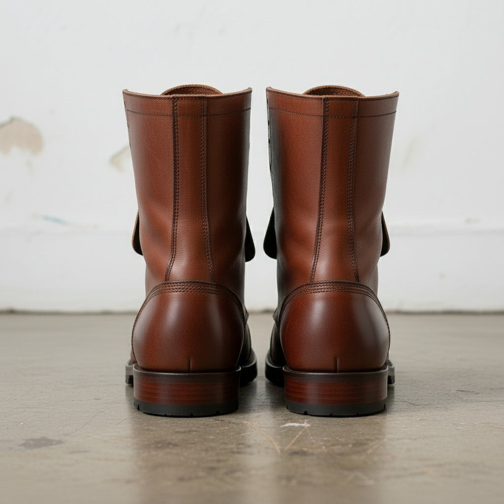 Handcrafted Men’s Cap-Toe Ankle Boots, Smart Casual Style