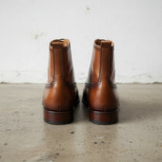 Men's Brown Handmade Lace-up Leather Ankle Boots