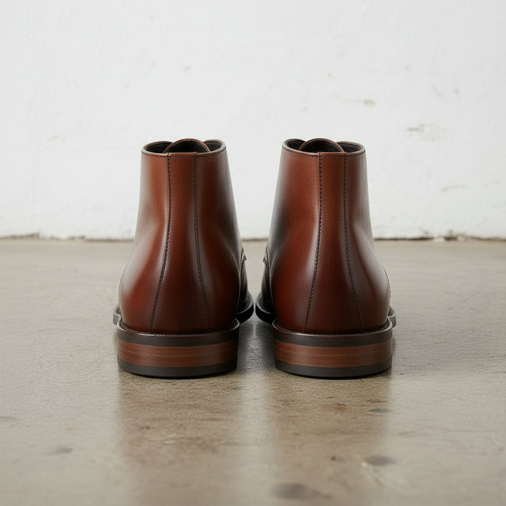 Handcrafted Men's Leather High Ankle Chukka Boots