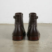 Handcrafted Men's Leather Plain-toe Ankle Boots