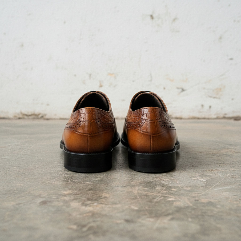 Men's Wingtip Formal Shoes - Handmade Full Grain Leather