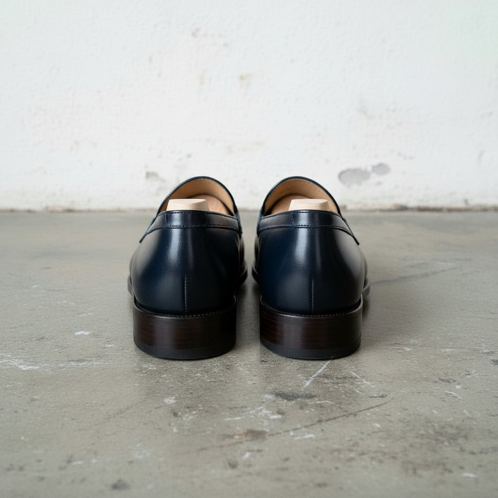 Handcrafted Men's Two-Tone Leather Moccasin Loafer Shoes