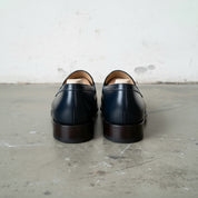 Handcrafted Men's Two-Tone Leather Moccasin Loafer Shoes