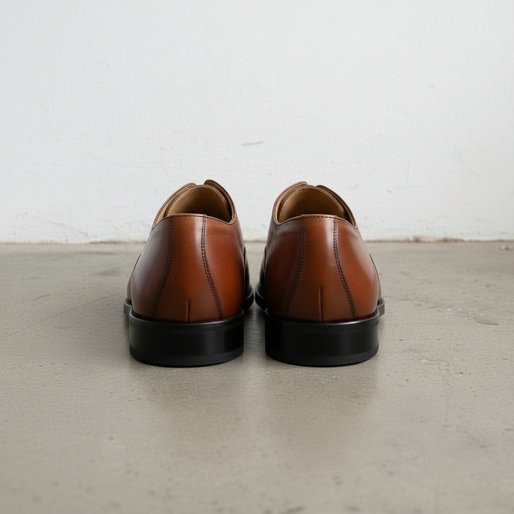Handmade  Leather Lace Up Oxfords Dress  Shoes For Men