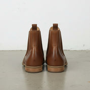 Women's Cognac Brown Leather Chelsea Boots