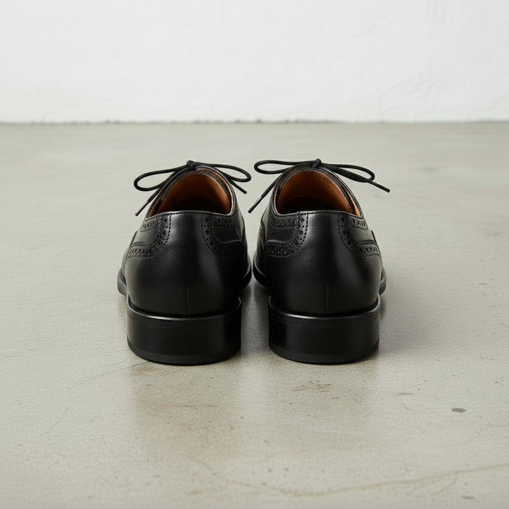 Handmade Men's Full Grain Leather Brogue Formal Dress Shoes