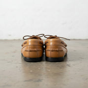 Men's Tan Apron-Toe Leather Boat Shoes — Lumsden