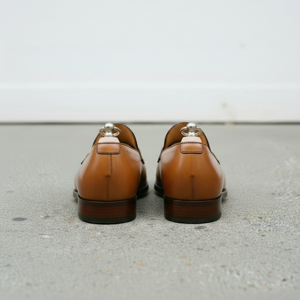 Handmade Men Tan Brown Leather Shoes, Leather Moccasins Loafer