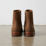 Men's Brown Suede Ankle High Zipper Casual Boots