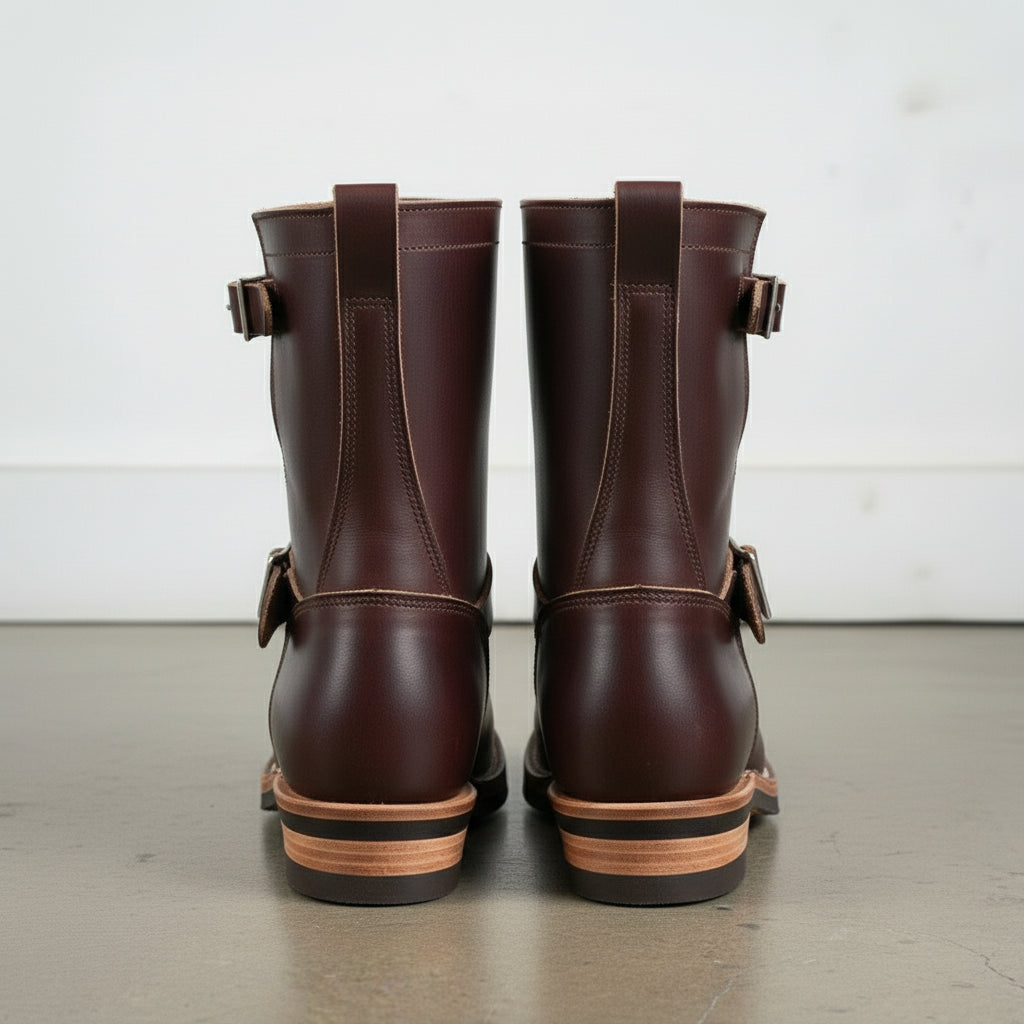 Men's Brown Full-Grain Leather Rider Boots