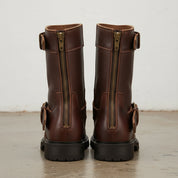 Men's Calf Leather Motorcycle Boots - Protective Moto Footwear
