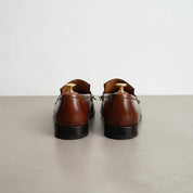 Men's Brown Fringe Leather Loafers — Fleetwood