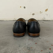 Handcrafted Men's Black Leather Moccasin Loafers