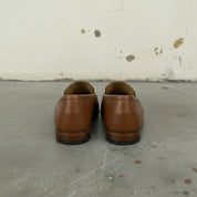 Handcrafted Men's Brown Leather Moccasin Loafers